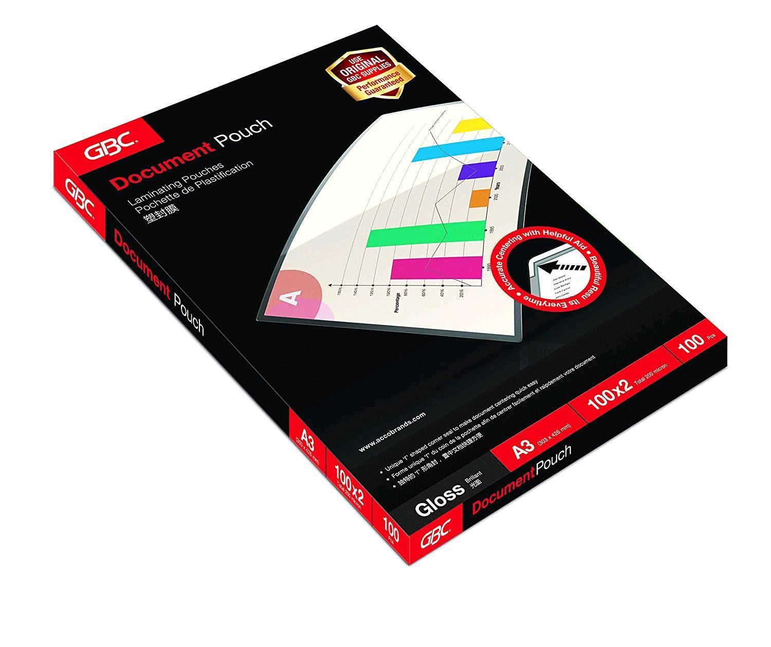 GBC Document Laminating Pouch - 200 micron - …